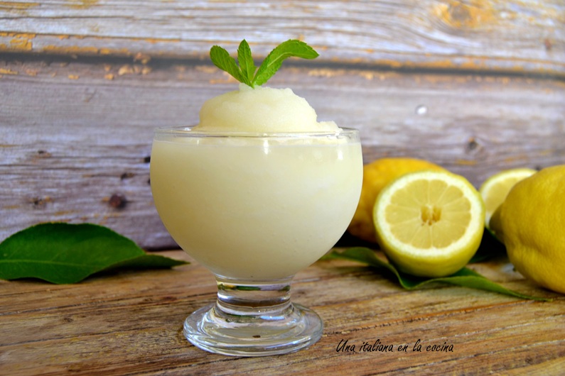 Granizado de limón cremoso casero