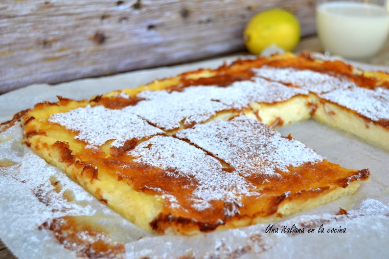 Lattaiolo, postre tradicional italiano de leche de la Toscana